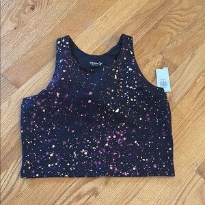 Old Navy Black and Pink Powersoft Sports Bra (Size L) NWT